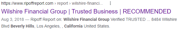 Wilshire Financial Group Beverly Hills California