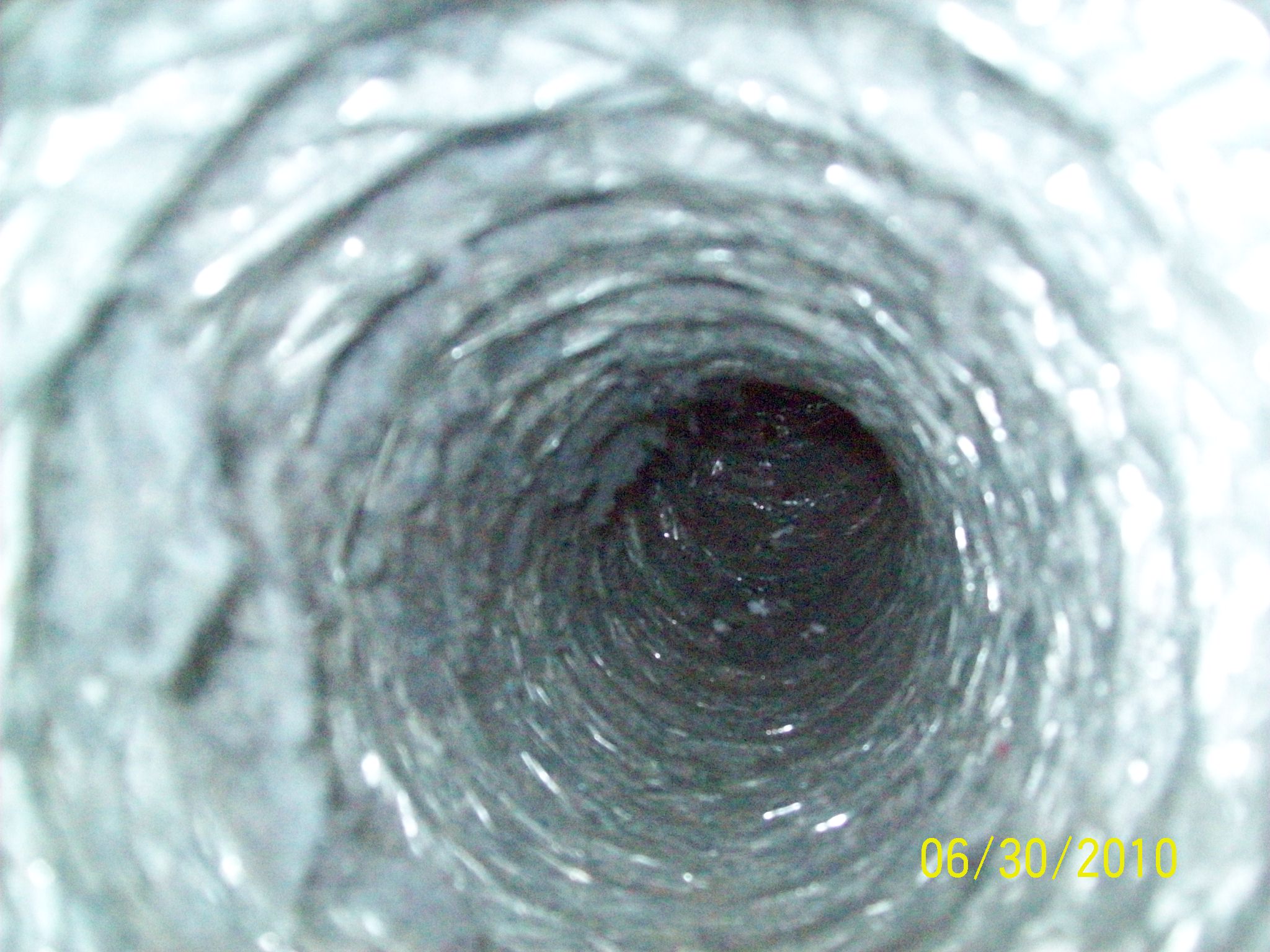 The dryer vent hose they "cleaned". 