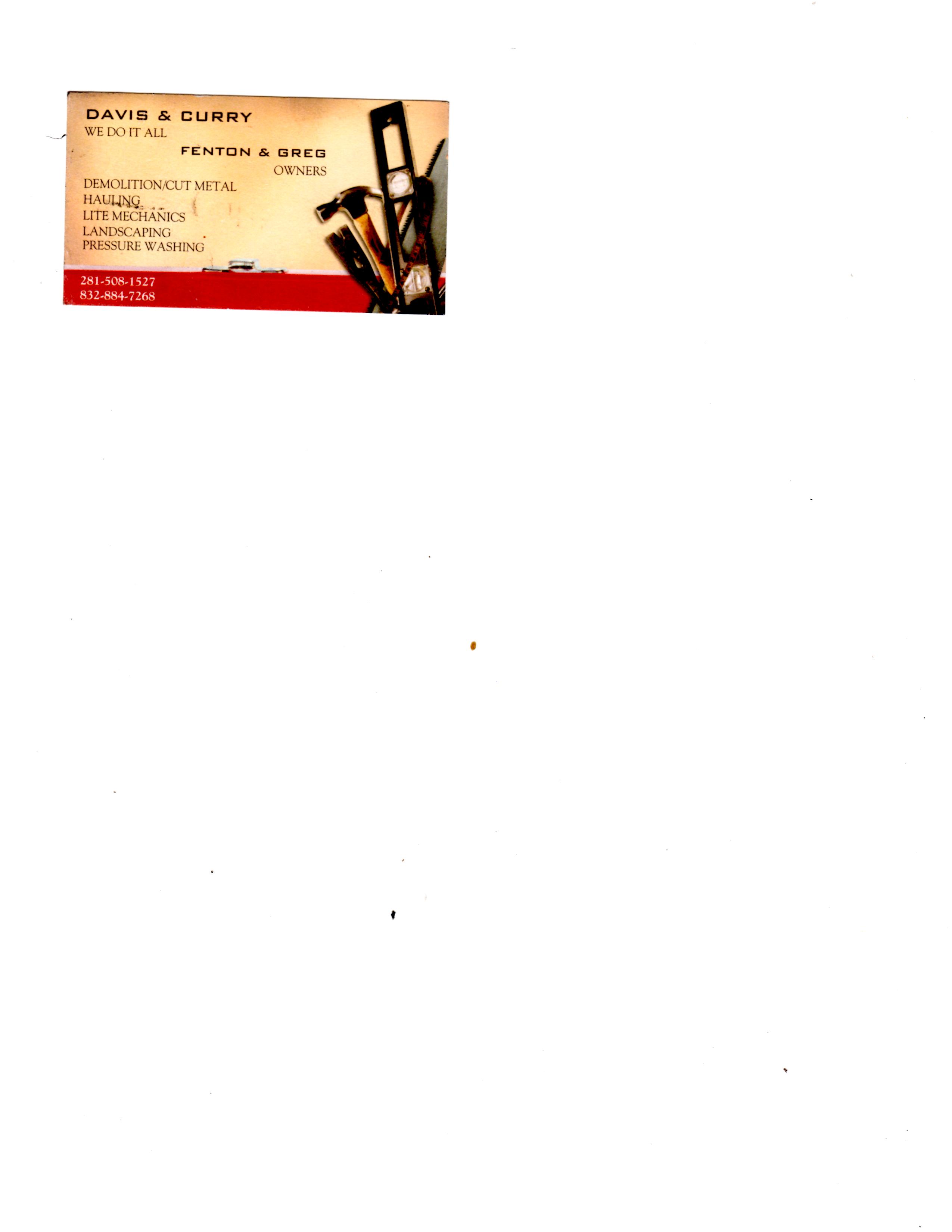 Fenton Davis Business Card