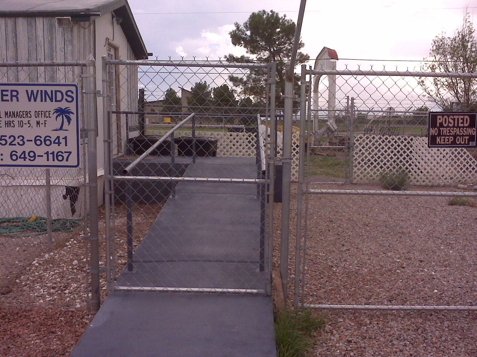 gate locked on land lords prison compound