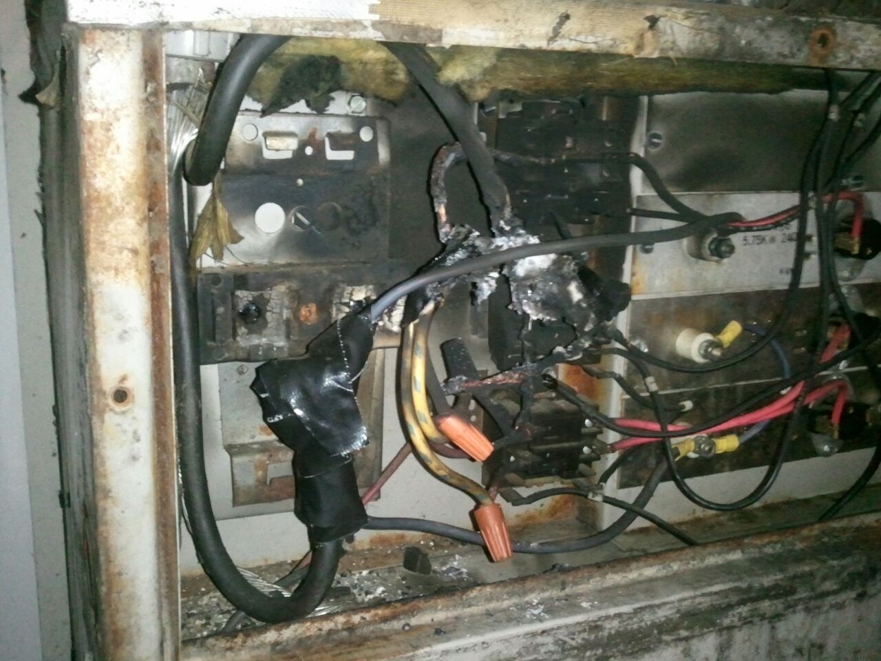 This is what we found the day the facing was removed from the air handler