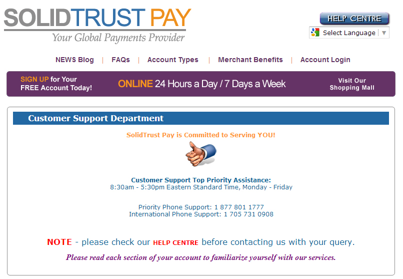 Solid DIStrust Pay Committed to Customers