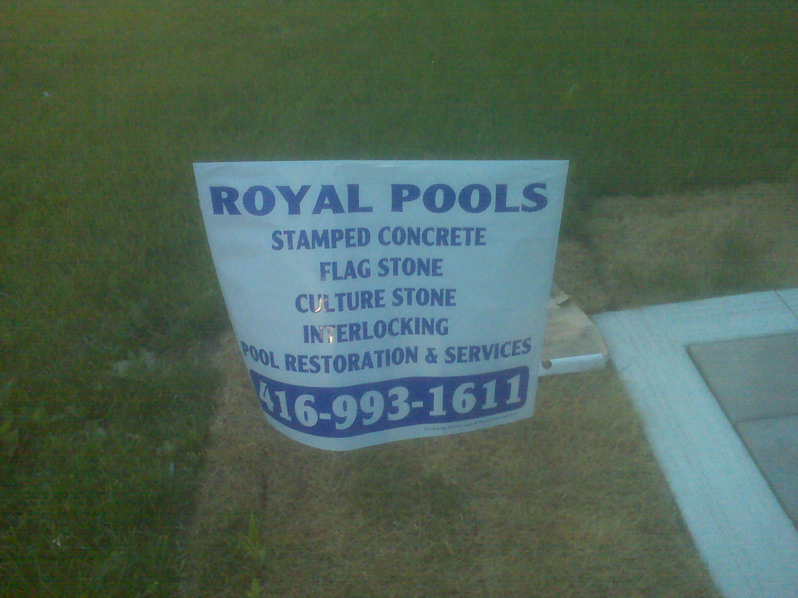 ROYAL POOLS ILLEGAL SIGNAGE