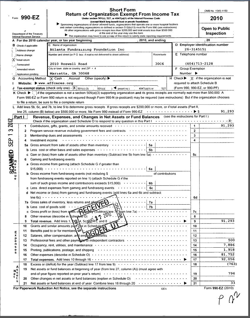 IRS filing 2010