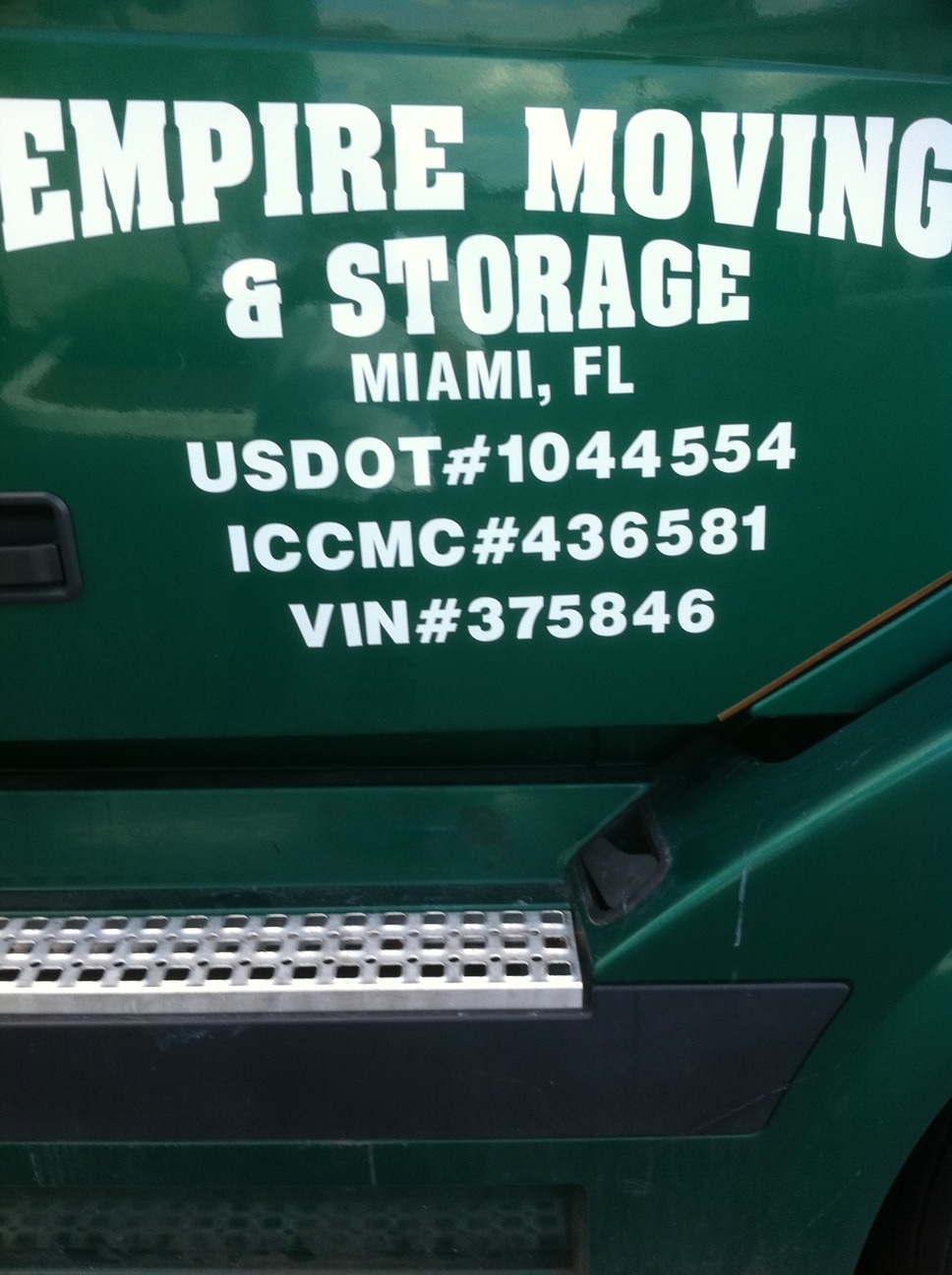 Florida mover that has DOT license suspended