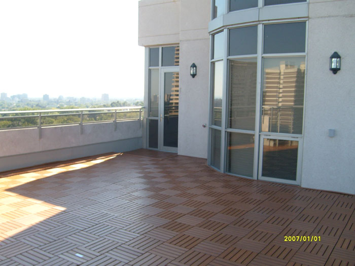 a shot of the terrace after installation