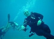 Photo of Charles scuba diving at the Cayman Islands