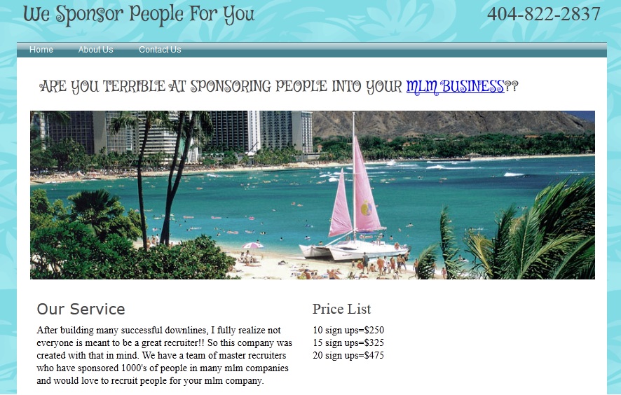 Website of WeSponsorPeopleForYou