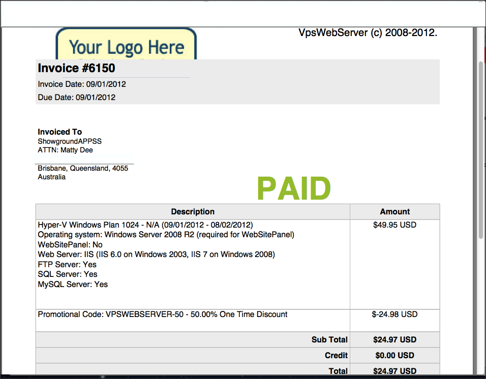 my Paid PHOTO of my Windows VPS