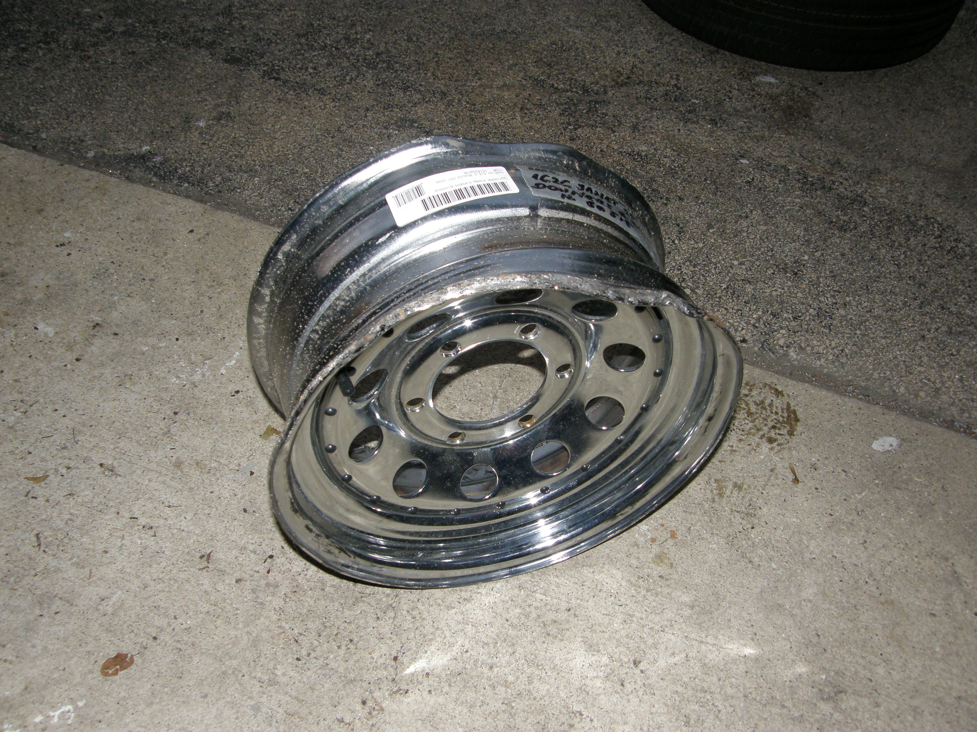 Rim is bended which proof of suden explosion 