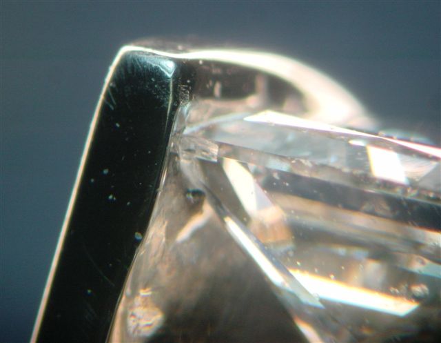 Damaged diamond from Brilliance