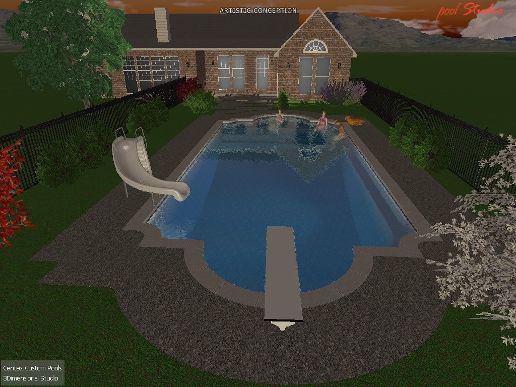 Photo of my work AFTER I changed the orientation per David's request. A "SAMPLE"? I think not. I've got $325 that says a house that looks just like this will have a pool just like this some day.