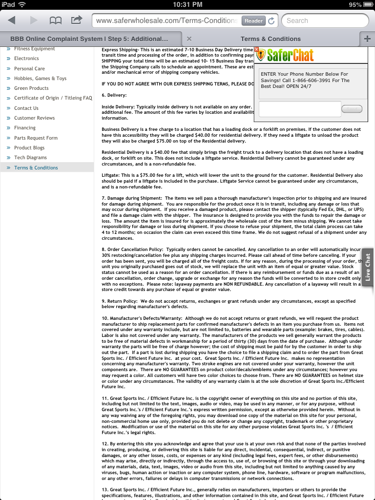 Terms and Conditions that state "we do not typically allow for cancellations". Which alludes to the fact that they can and will allow cancellations.