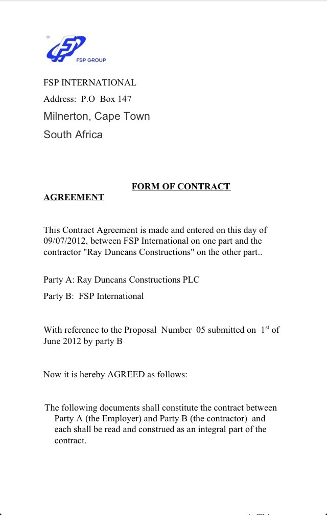 Contract page 2