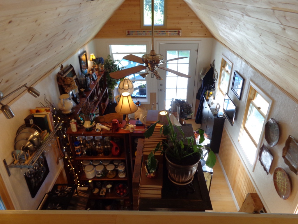 A birds-eye view looking down from the loft.