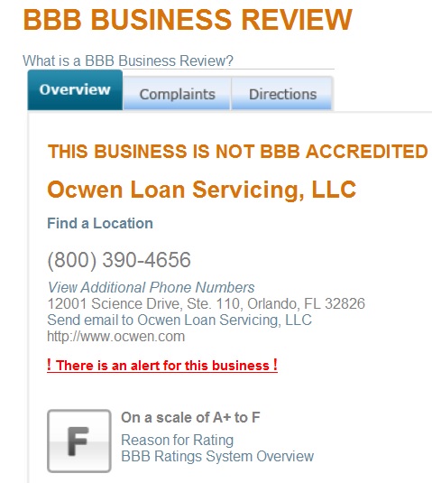 OCWEN BROKE INTO MY HOME! HAS F RATING WITH BBB. ARE CROOKS!