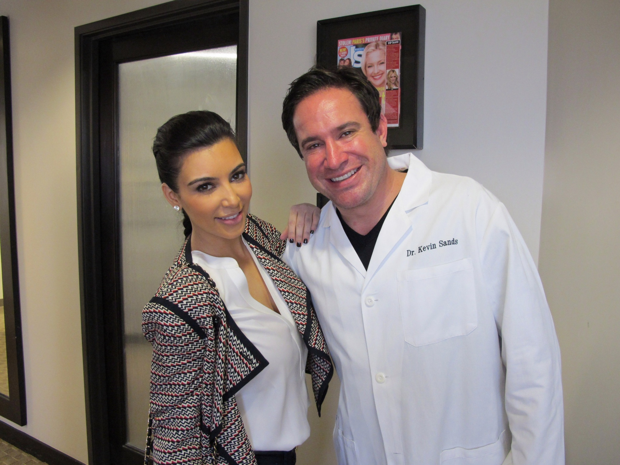 Dr. Kevin Sans with Kim Kardashian