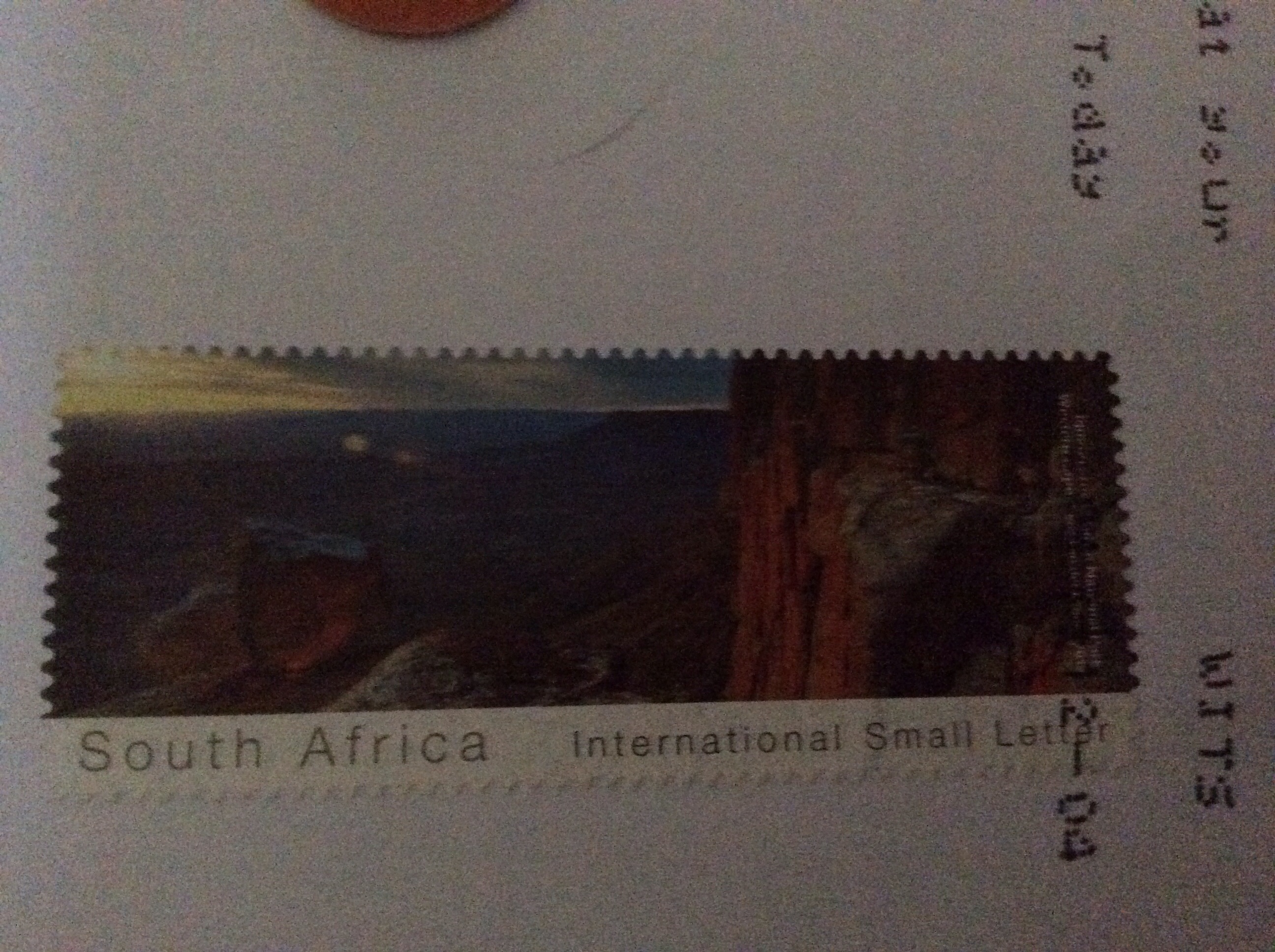 Postage from South Africa International Small Letter