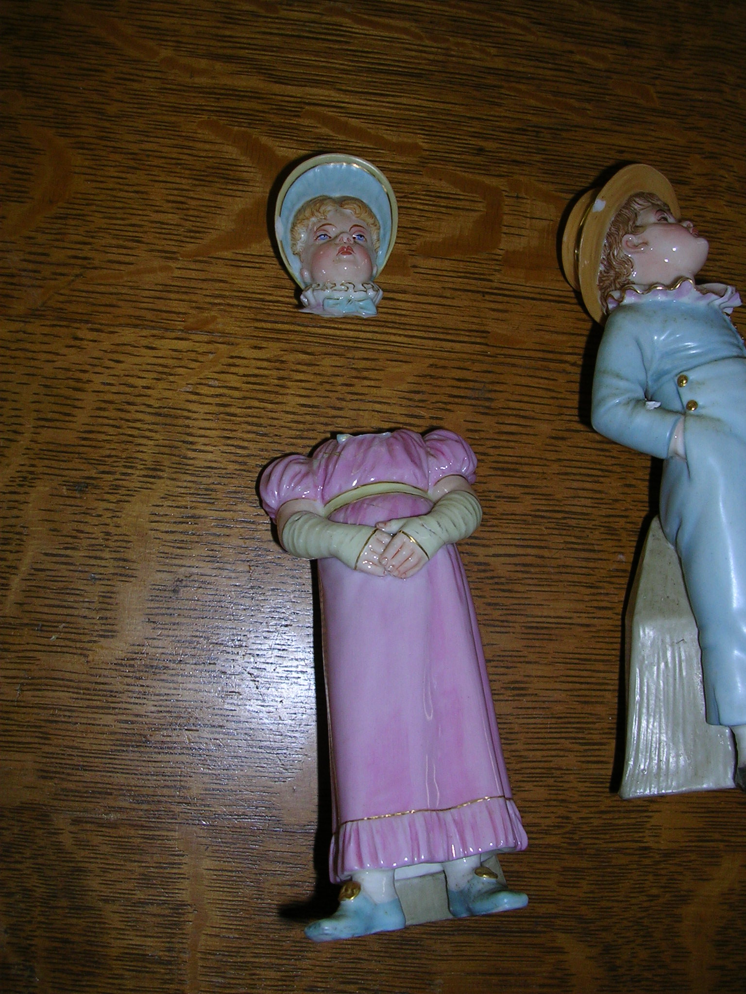 Broken antique Royal Worcester figurines