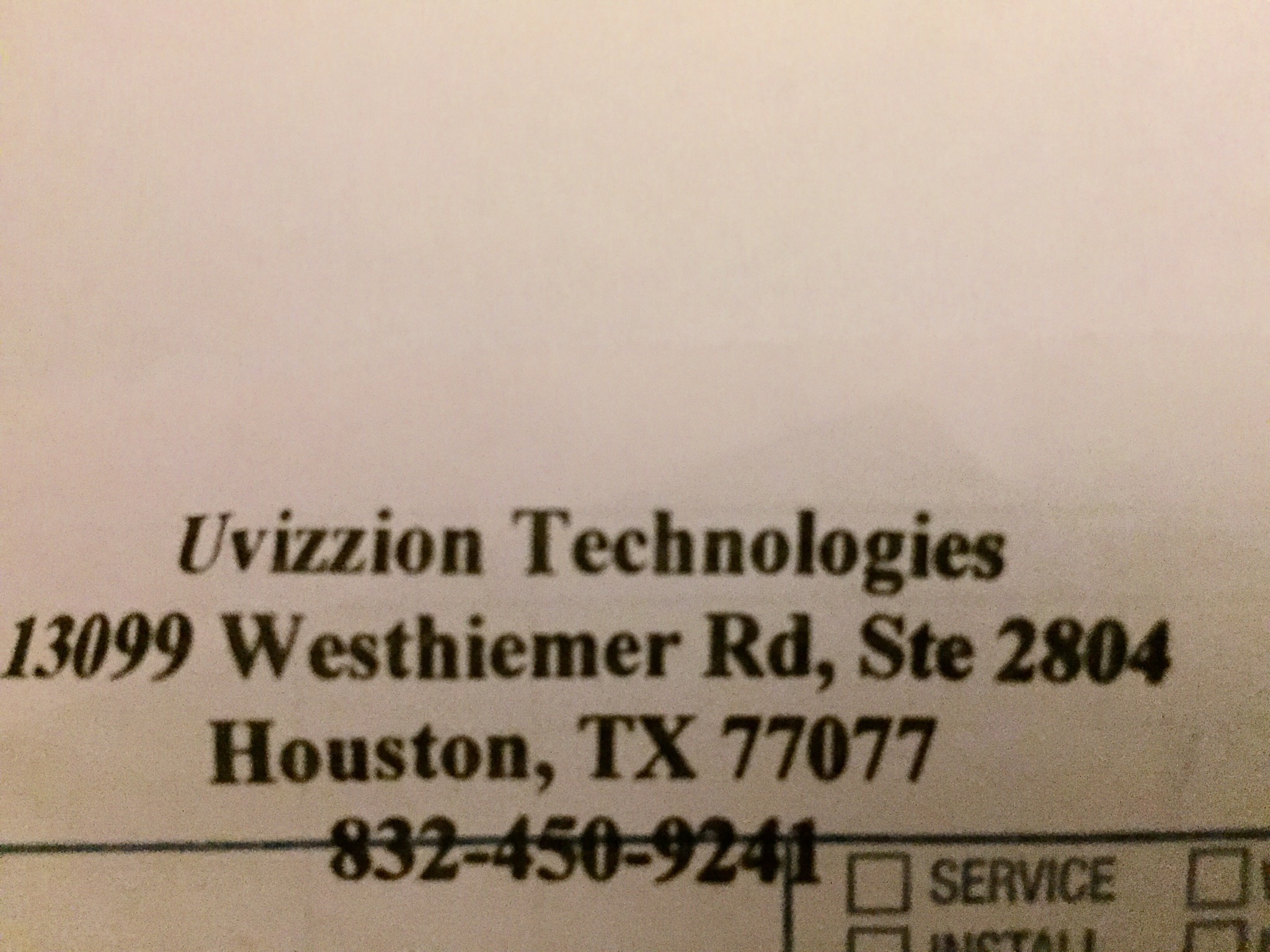 Uvizzion Technologies 
Bogus Business 