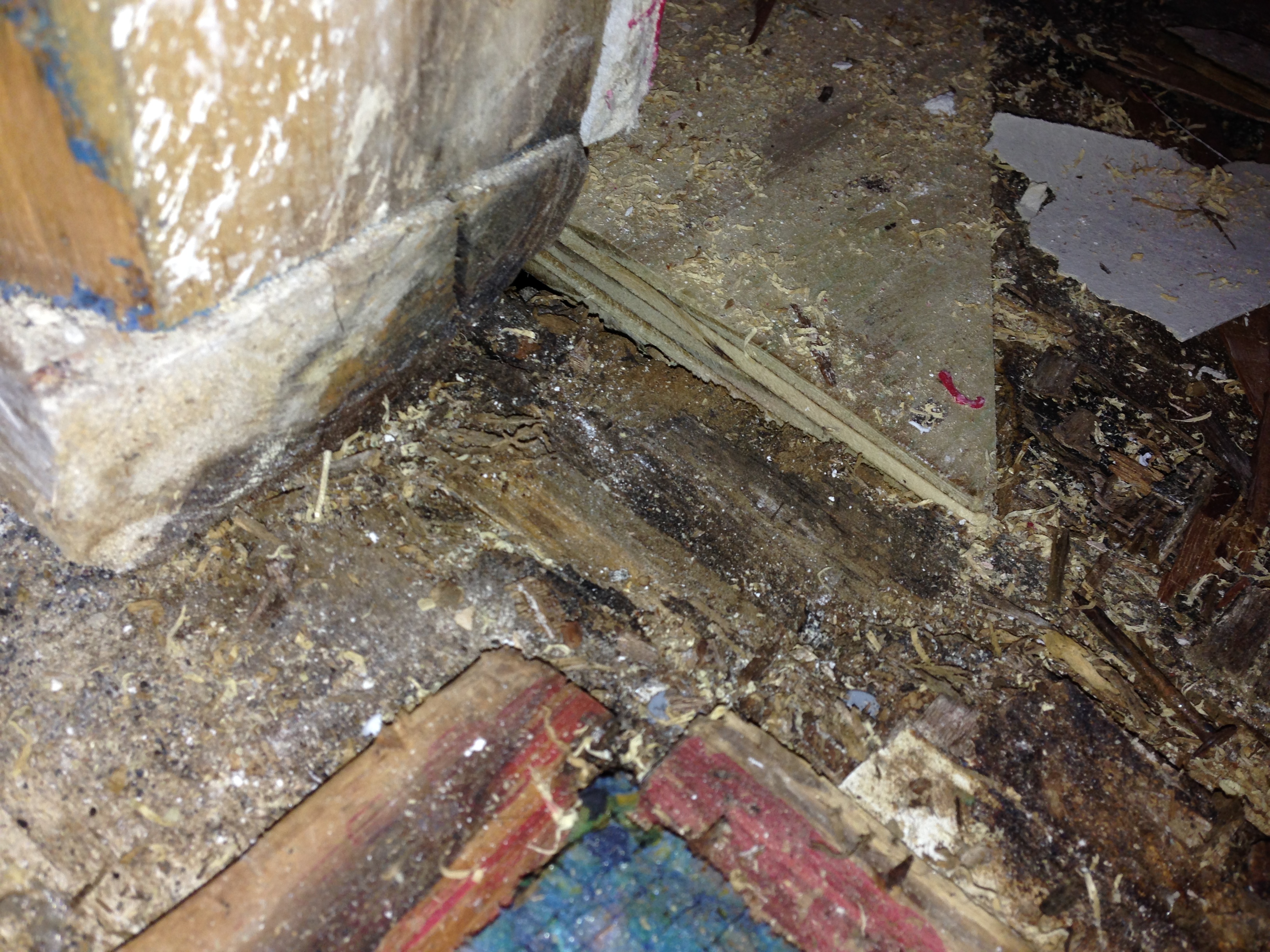 another view of rotted subfloor