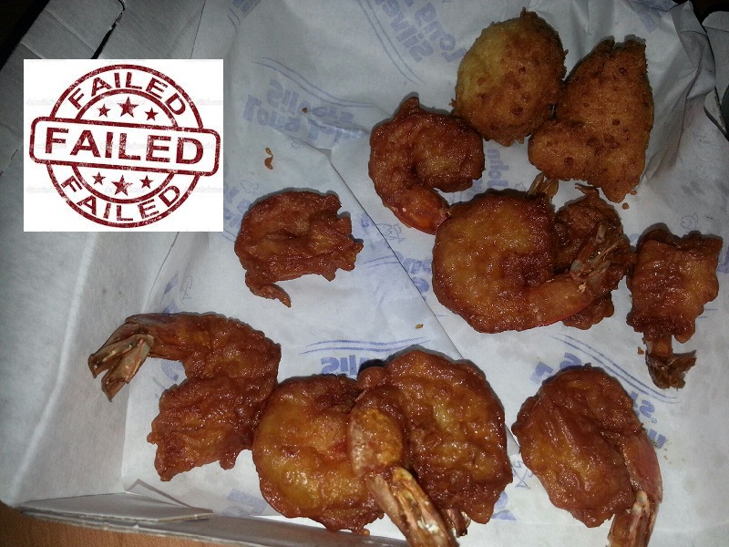 I ordered two Shrimp+More, the shrimp is supposed to be breaded, however, mine was unbreaded hard fried shrimp. I didn't phone the store because I knew they would be closed, however, I took pictures o