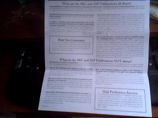 front of misleading disclaimer paper