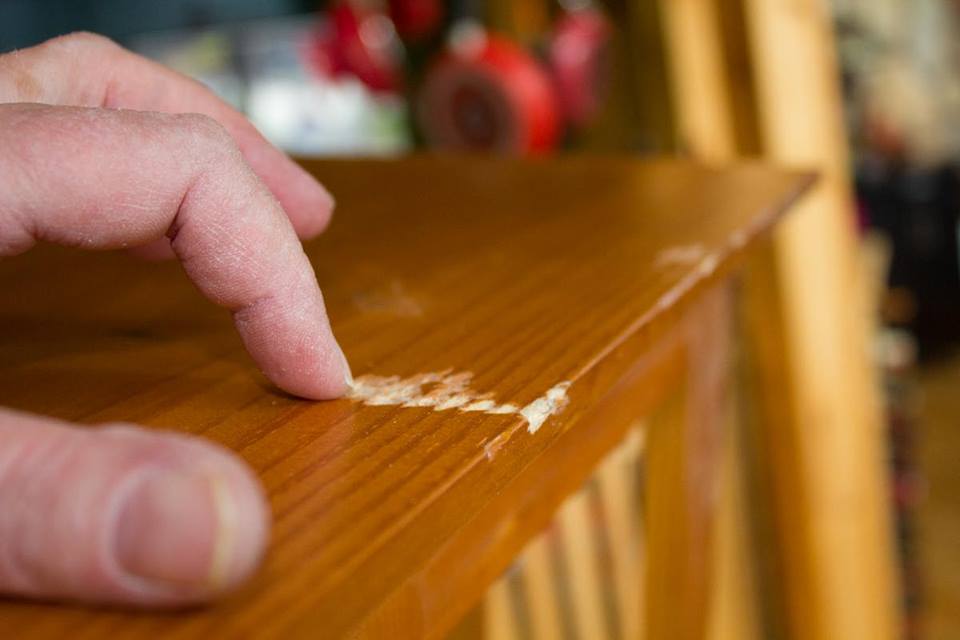 Gouged bookcase