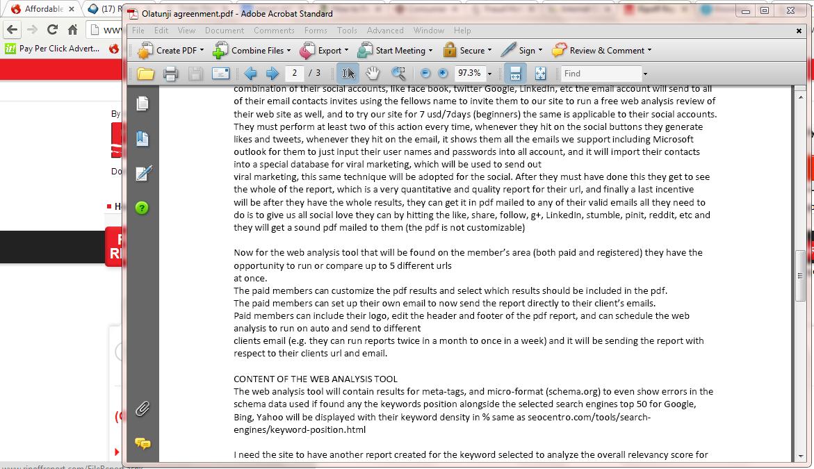 snap shot of agreed documents between ebrandingexperts "brian peterson" and I since I cannot upload pdf files...