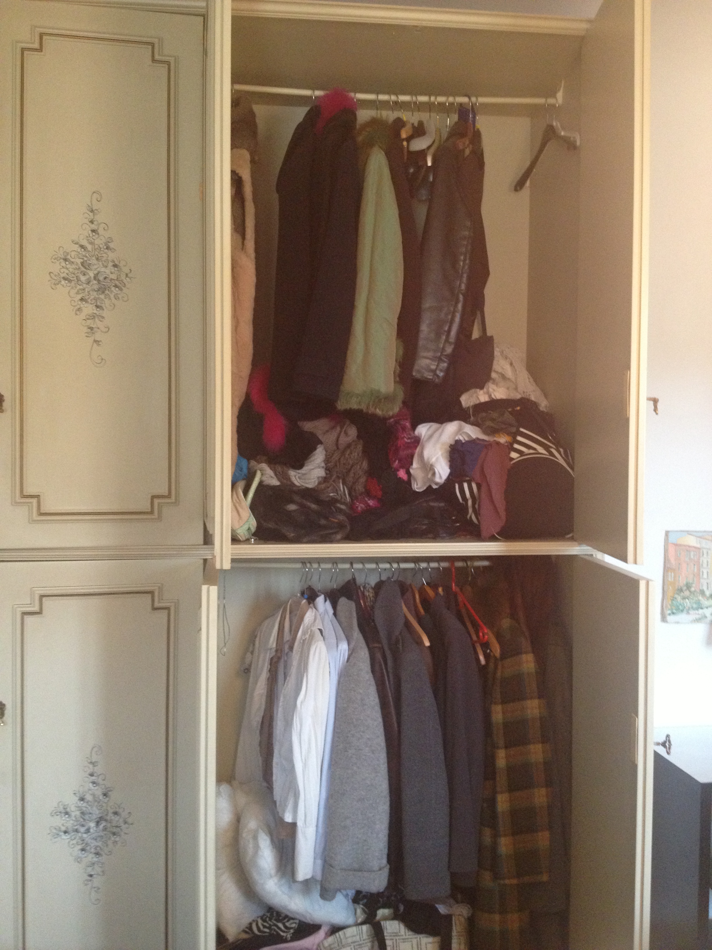Your bedroom - closets crammed with hosts items.