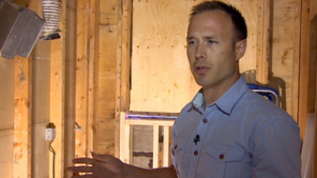 Tyler Hauck's bathroom remains unfinished after the company he hired kept his money, but never started the job. The company was highly rated by the Better Business Bureau. (CBC)