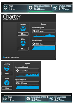 Some of the low speeds I was getting that prompted the service call.