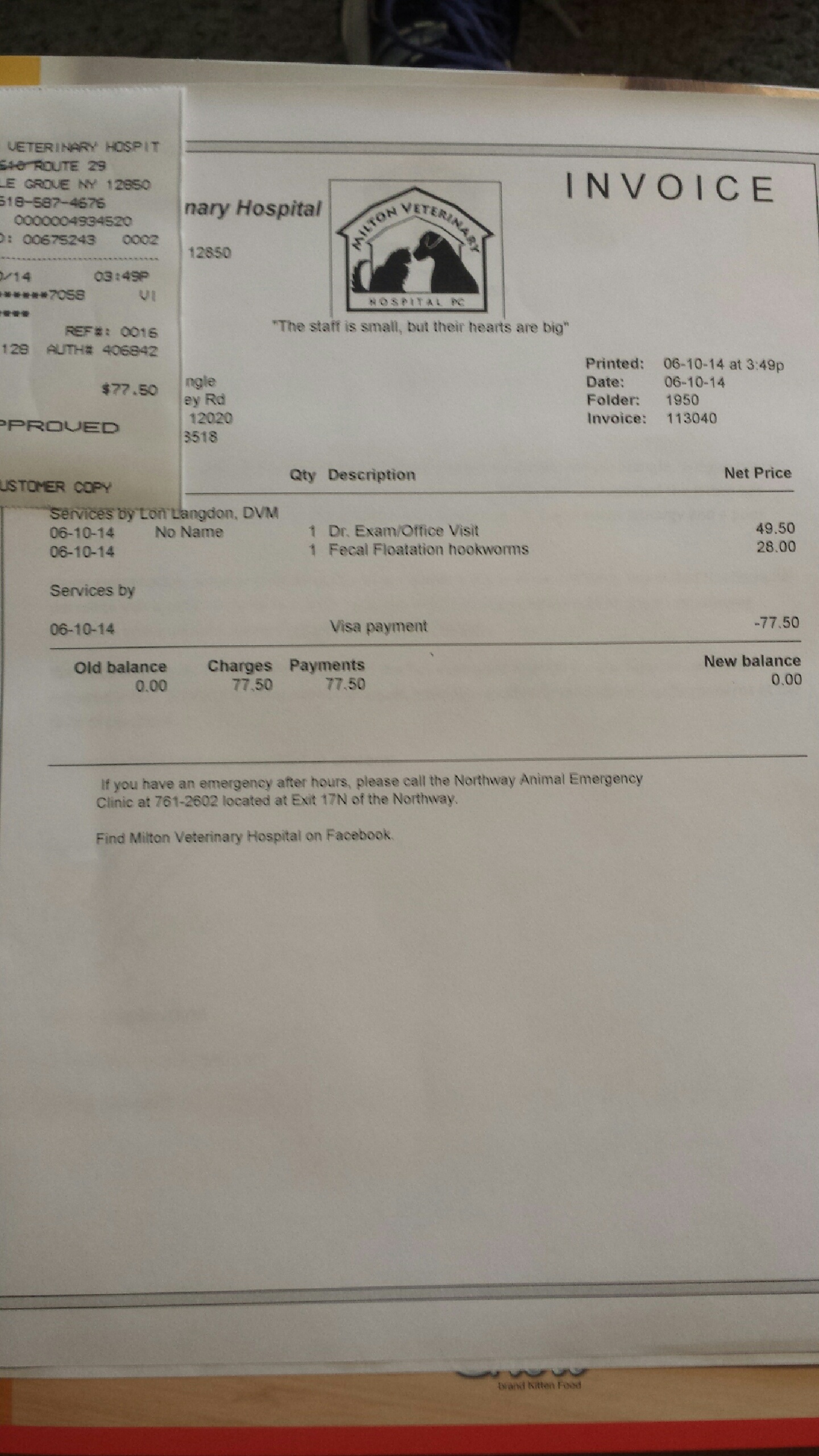 Vet bill #1