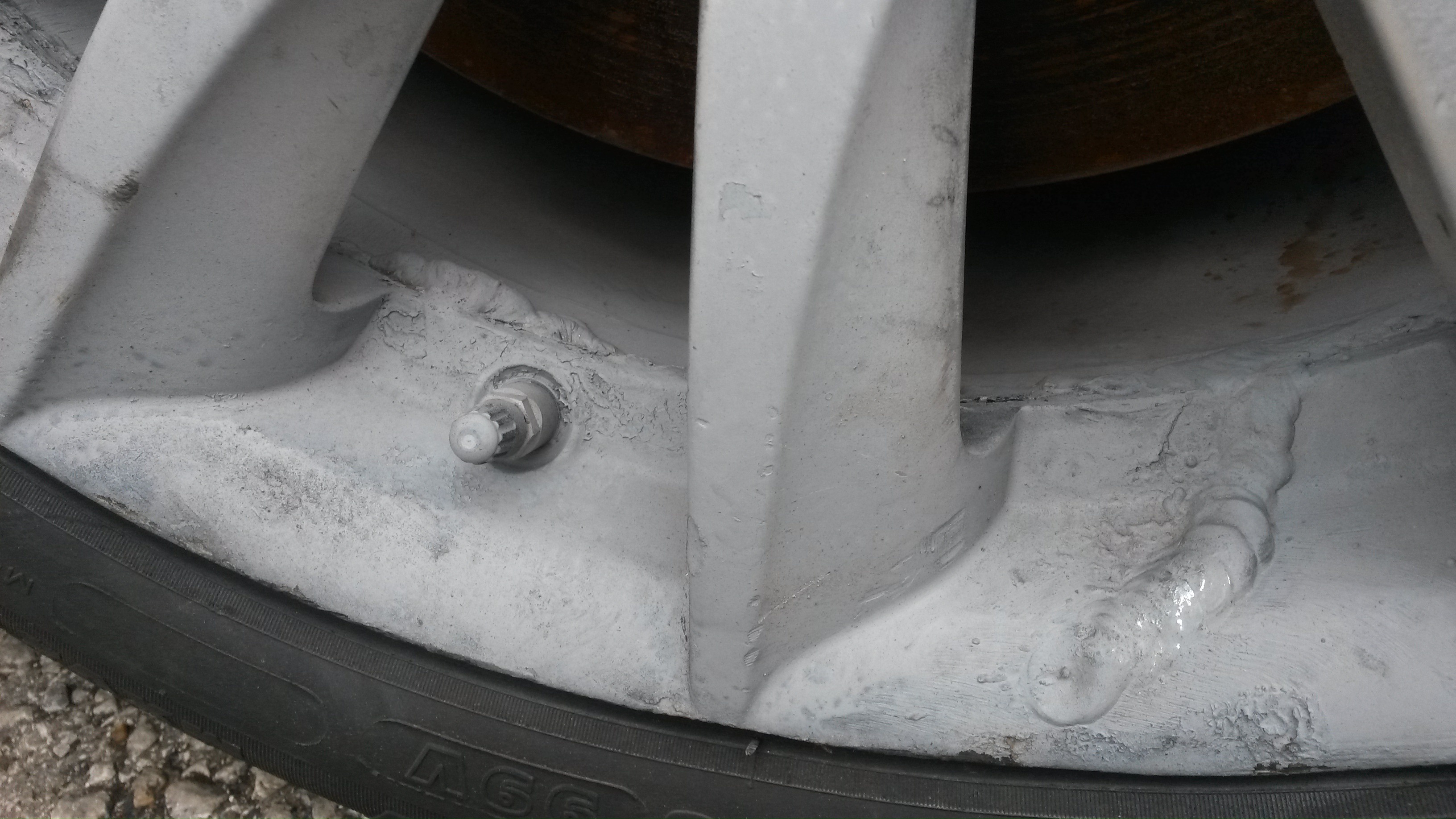 Welded wheel using another scrap wheel to fill missing chunks