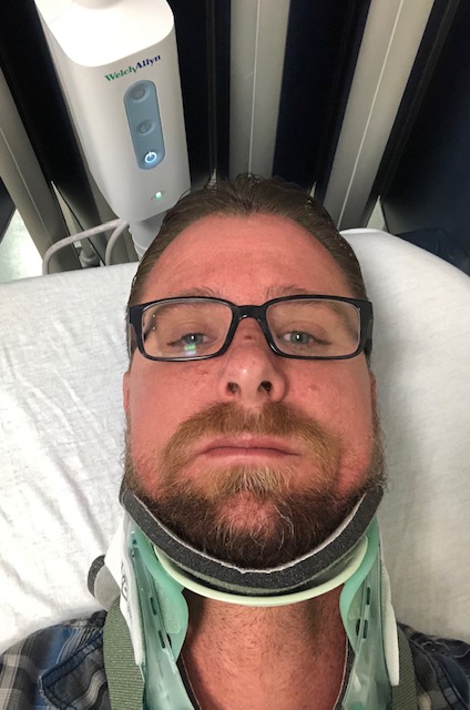 Eric Greer of Canyon Country, Ca FAKE injury photo