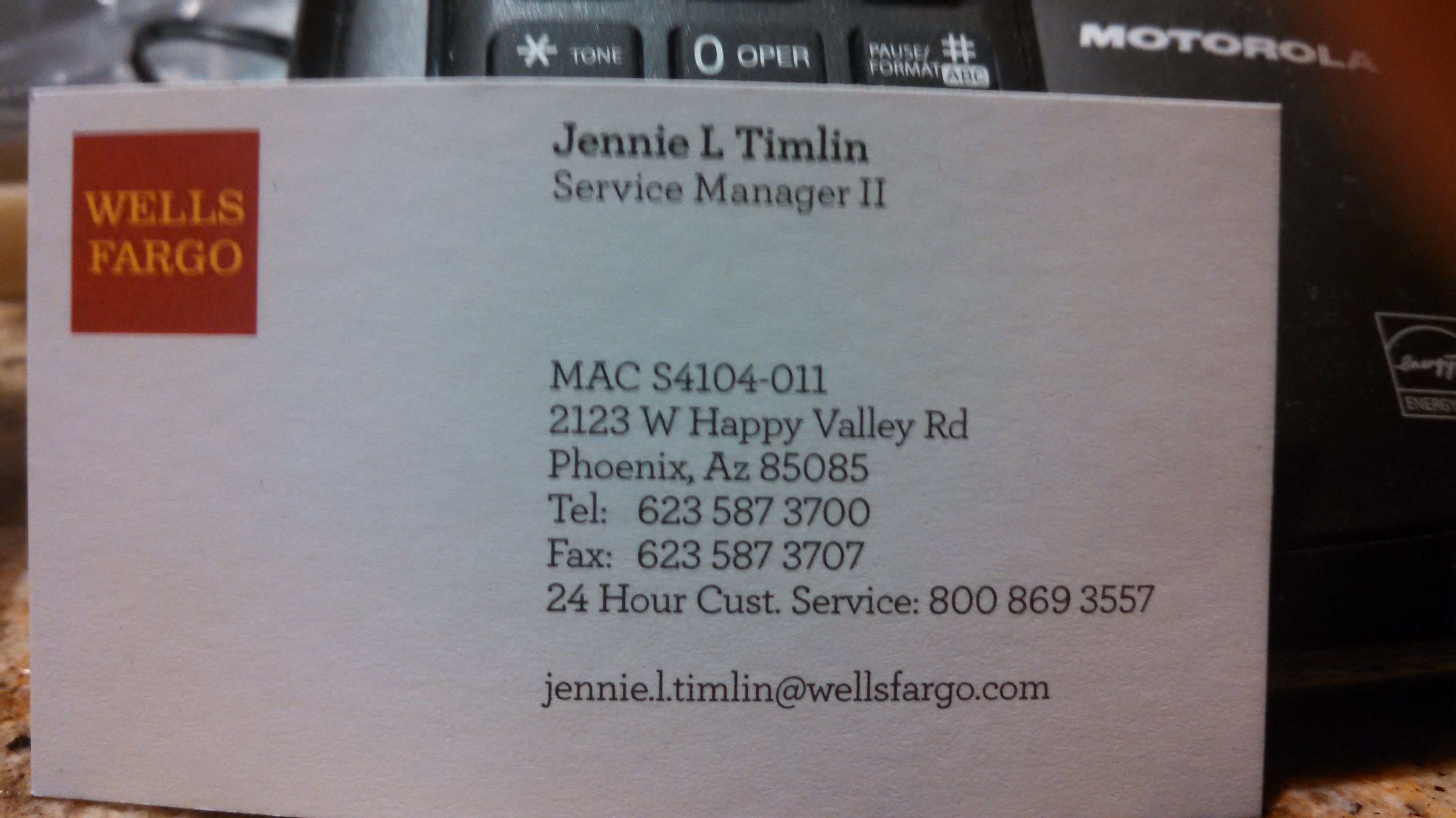 Jennie L Timlin Wells Fargo Manager and Branch Information