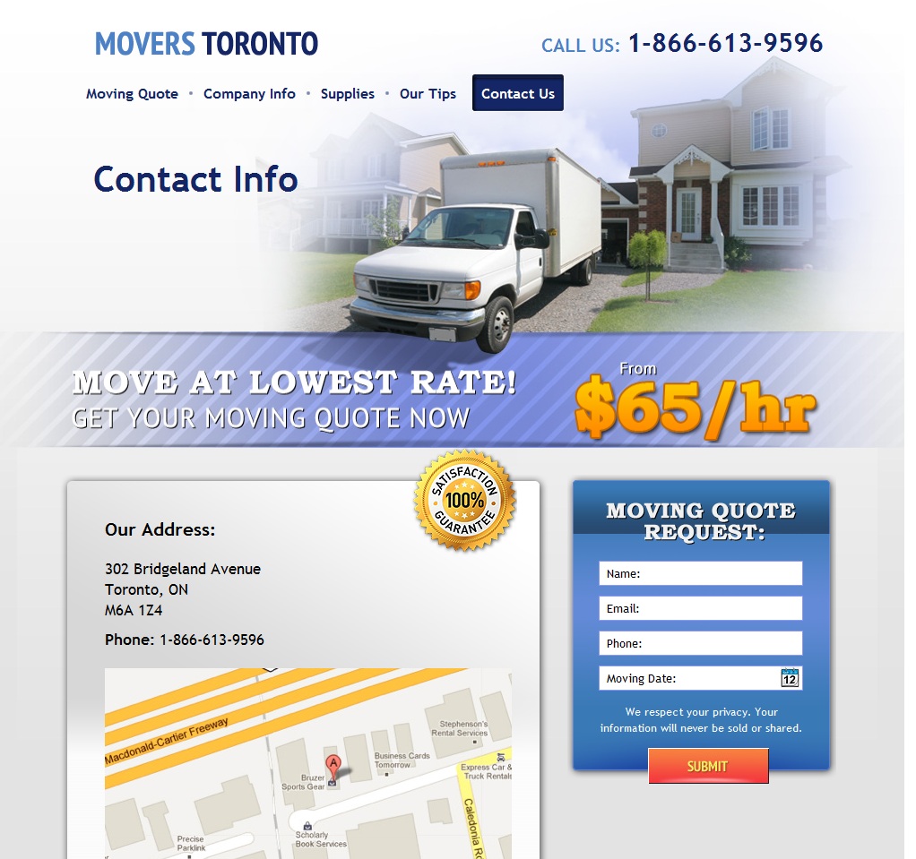 Toronto Movers Website