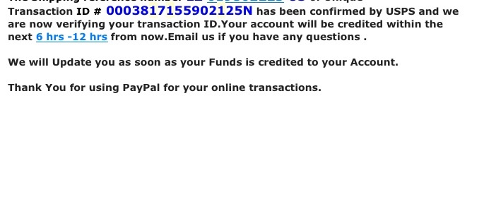 Email from scammers