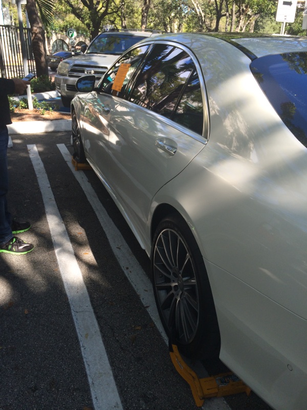 this is my car booted with the orange sticker 