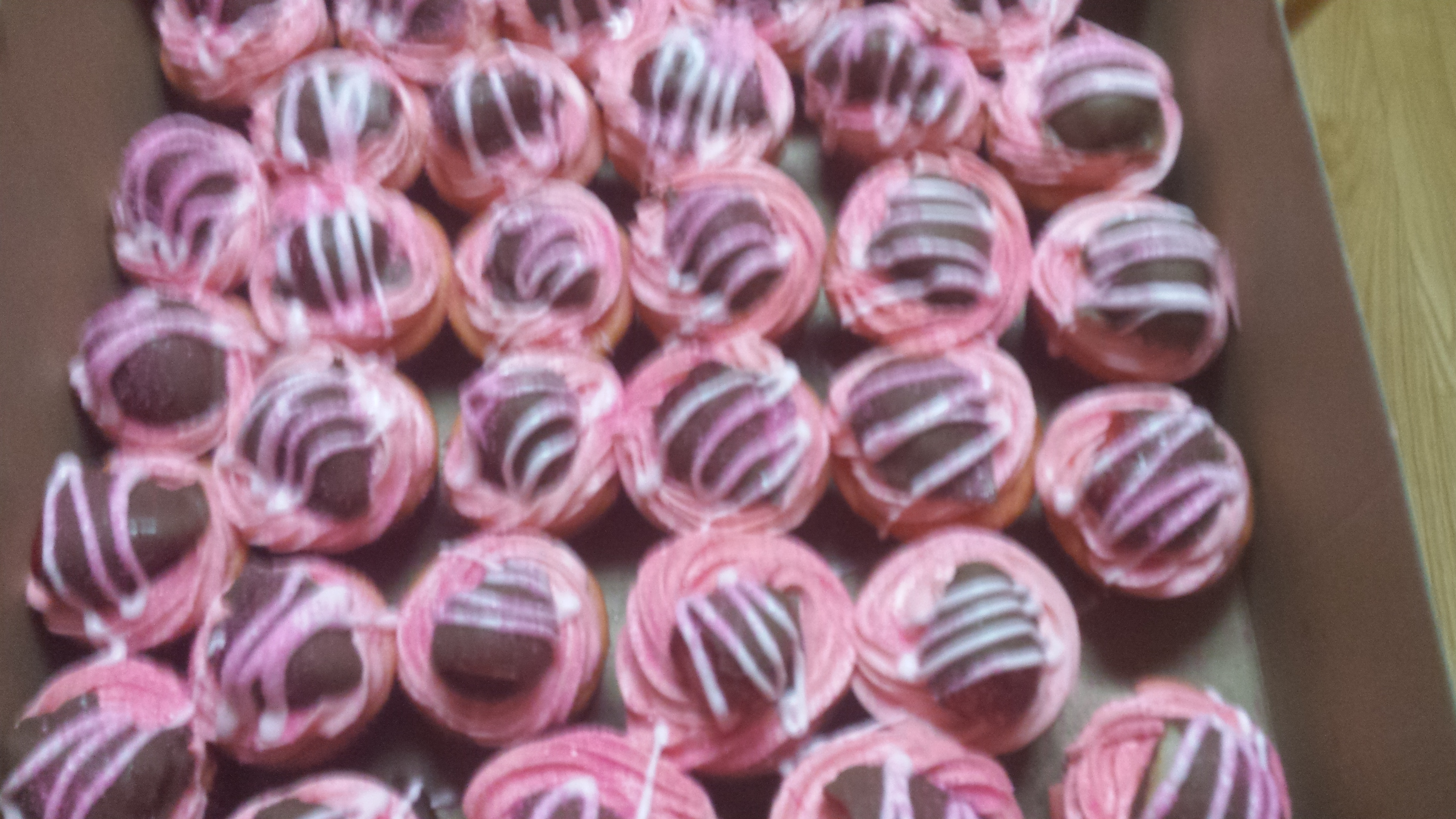 Chocolate Covered Strawberry Cupcakes she did for us 