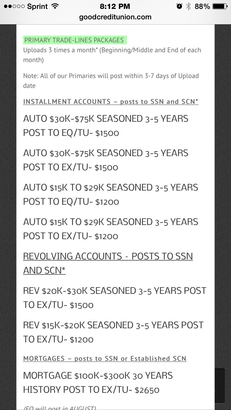 Prices when we made agreement for $1500 $30-$75k 3-5 yr auto!