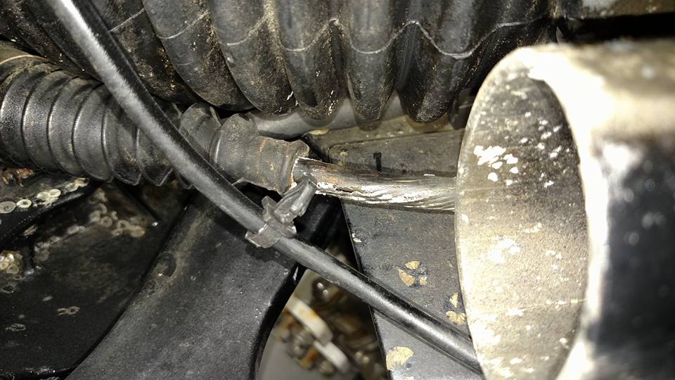 shift cables were supposed to be replaced.  They were cracked a falling apart