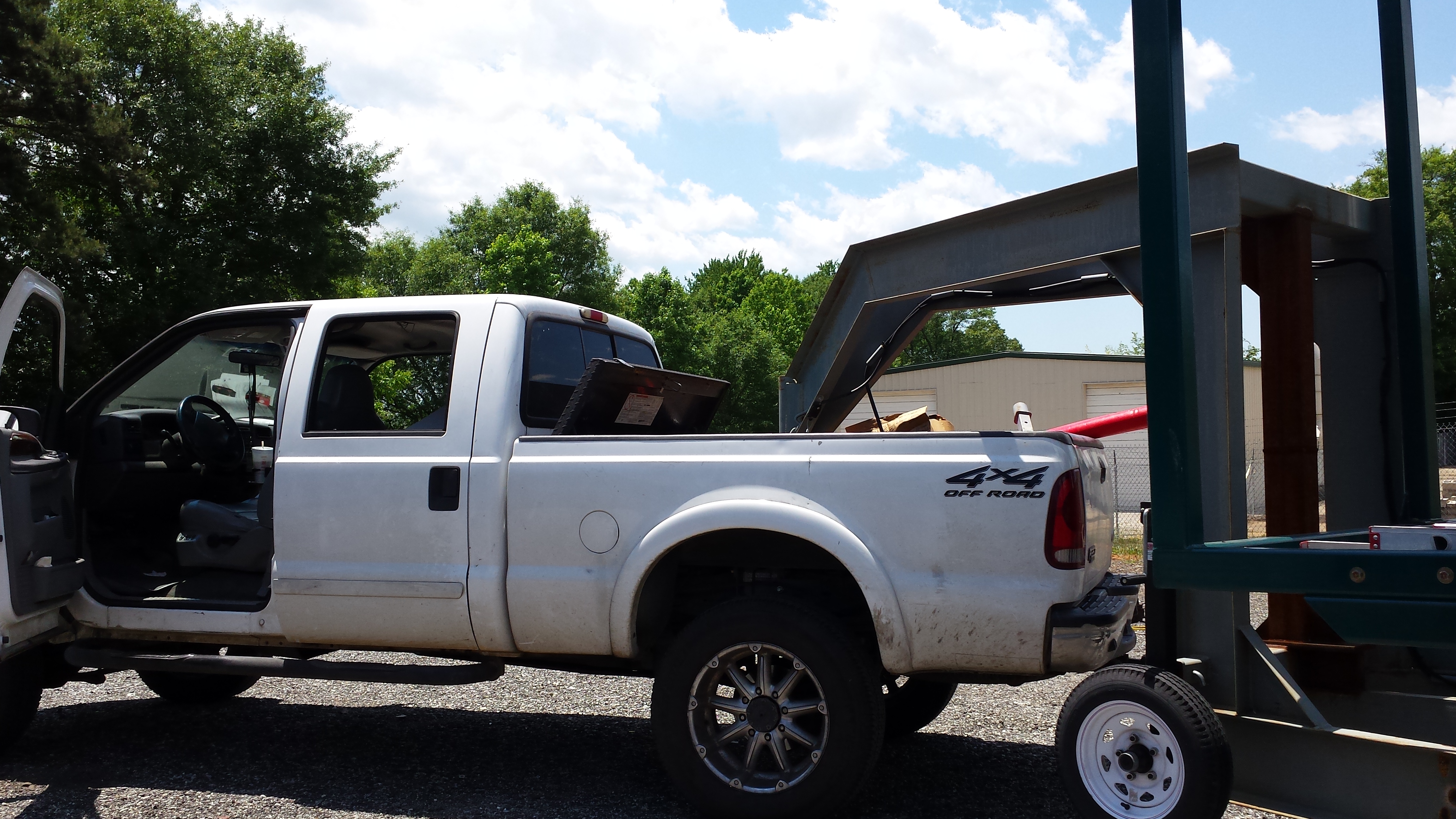 pickup truck filled with parts