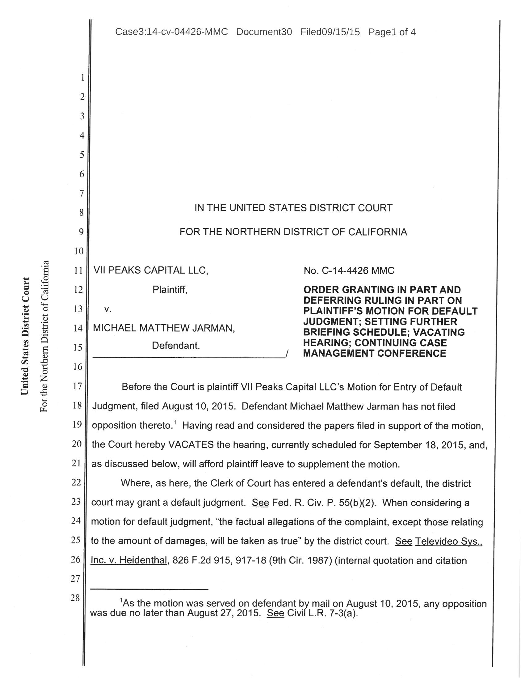 Michael Jarman -Criminal History pg 1