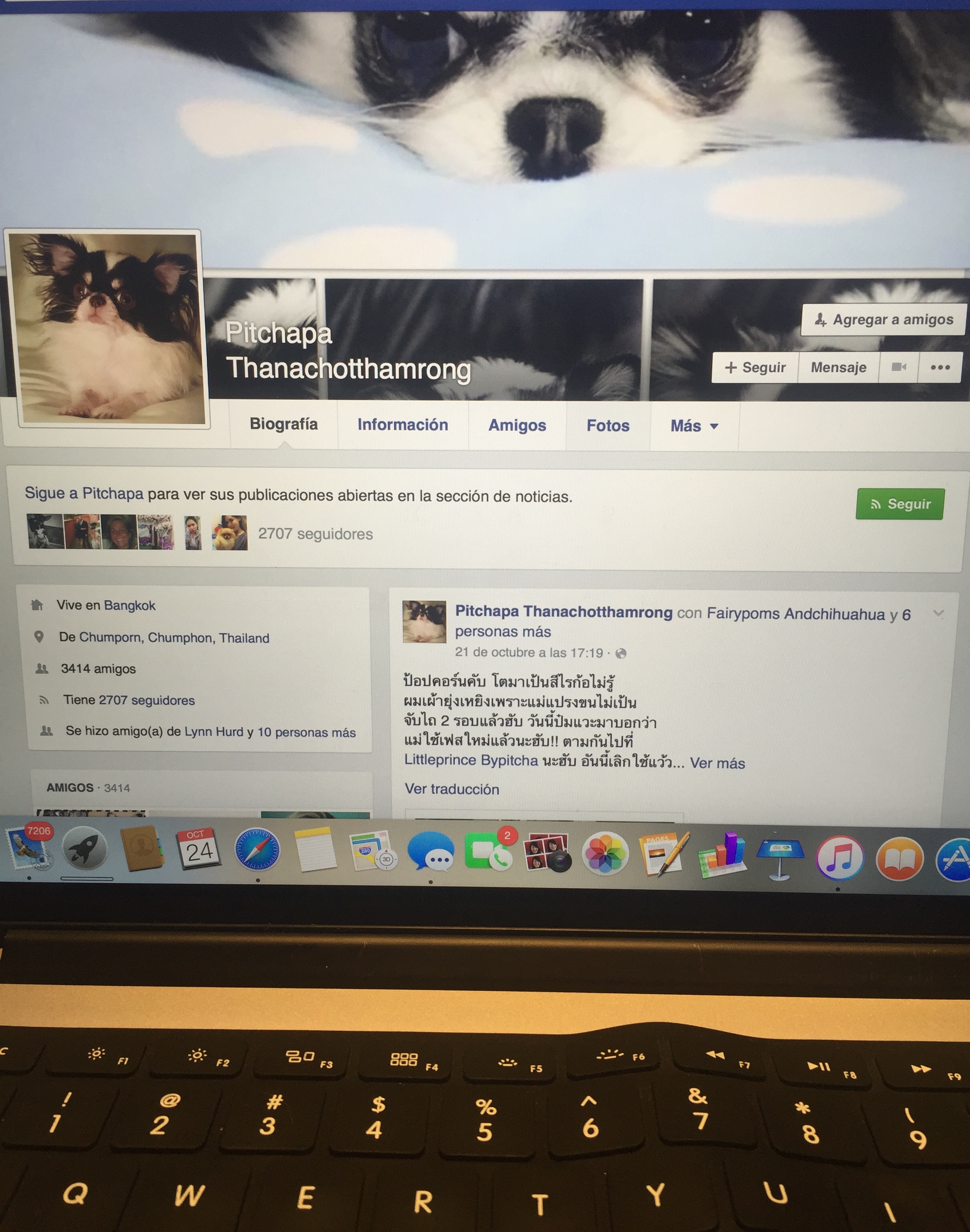 her second Facebook page