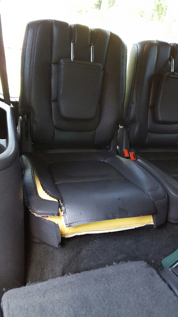 Blown out leather seats