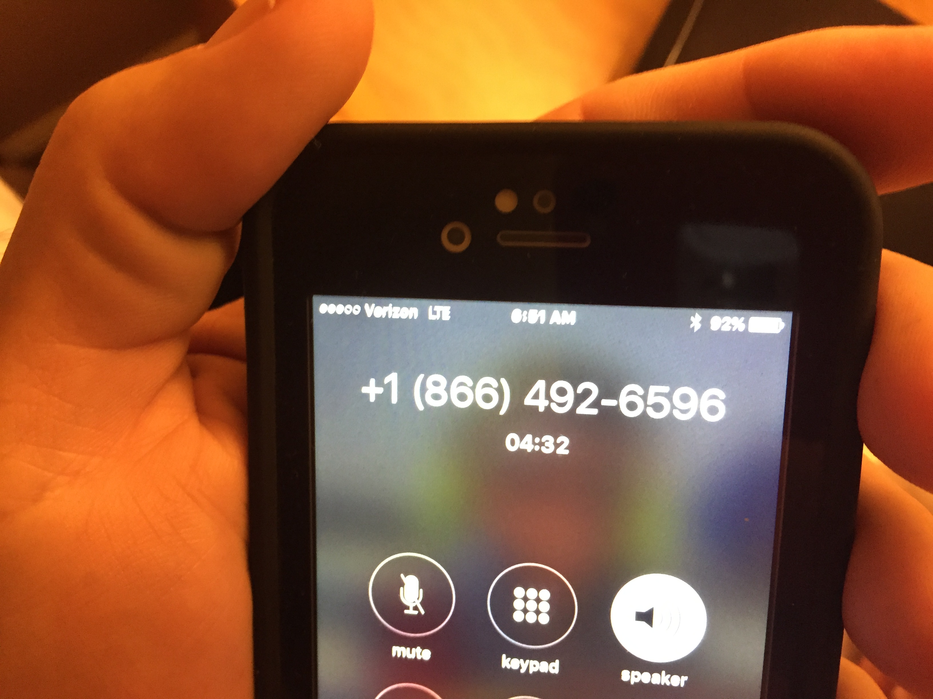 Phone number changed after calling website phone number