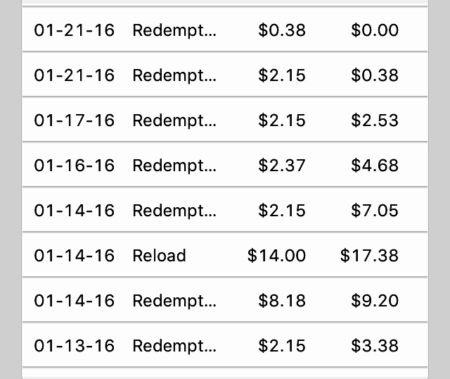 Don't need to be a mathematician to tell that someone can add! One January 14, 2016 existing balance was $9.20 , same day reload it for $14 and the new existing balance was $17.38