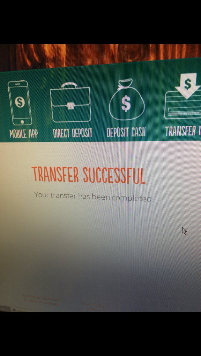 Transfer successful 