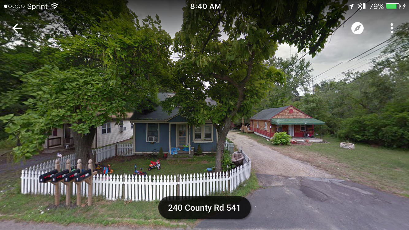 Gary's home.  His cabin is the one to the right of the blue house.